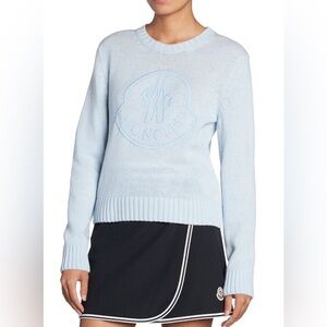 Moncler women wool cashmere logo sweater NWT